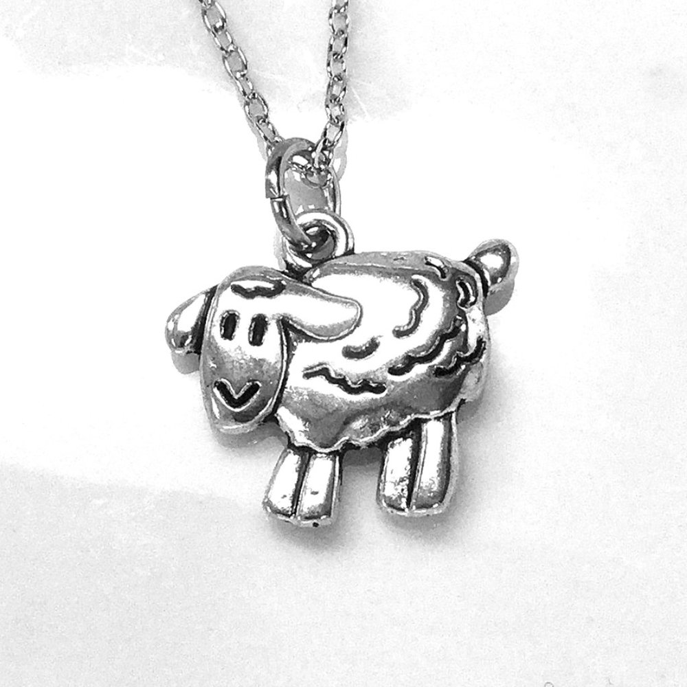 Cute Miniature Sheep Charm Necklace